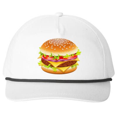 Cheeseburger Hamburger Burger Funny Food Halloween Costume Snapback Five-Panel Rope Hat