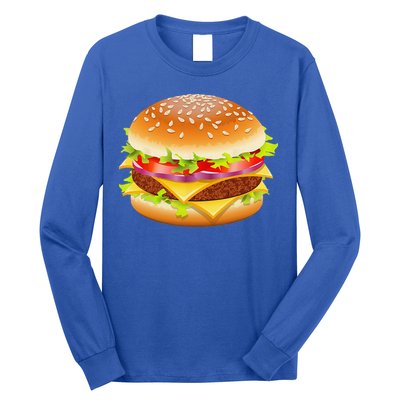 Cheeseburger Hamburger Burger Funny Food Halloween Costume Long Sleeve Shirt