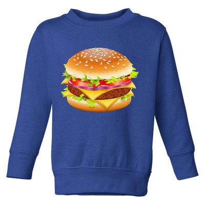 Cheeseburger Hamburger Burger Funny Food Halloween Costume Toddler Sweatshirt