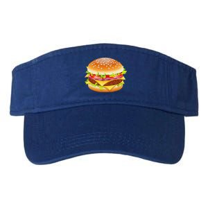 Cheeseburger Hamburger Burger Funny Food Halloween Costume Valucap Bio-Washed Visor