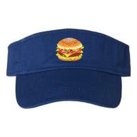 Cheeseburger Hamburger Burger Funny Food Halloween Costume Valucap Bio-Washed Visor