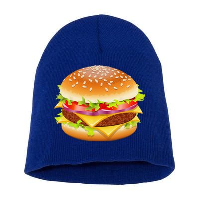 Cheeseburger Hamburger Burger Funny Food Halloween Costume Short Acrylic Beanie