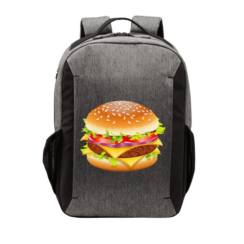 Cheeseburger Hamburger Burger Funny Food Halloween Costume Vector Backpack