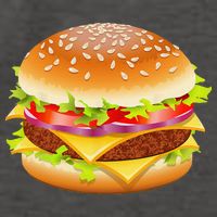 Cheeseburger Hamburger Burger Funny Food Halloween Costume Vector Backpack