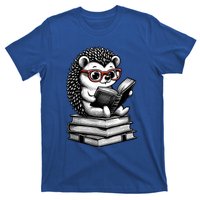 Cute Hedgehog Book Nerd Funny Readers T-Shirt