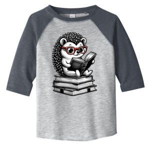 Cute Hedgehog Book Nerd Funny Readers Toddler Fine Jersey T-Shirt