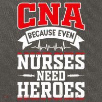 CNA Humor Because Even Nurses Need Heroes Funny CNA Nurse Cotton Canvas Backpack