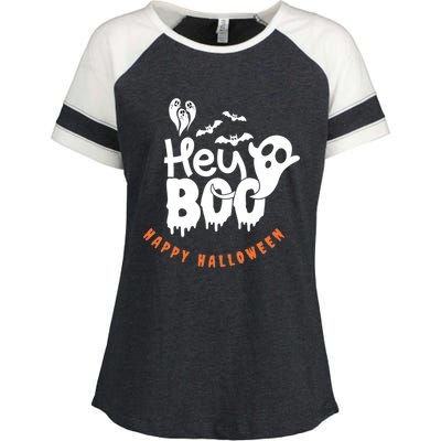 Cute Hey Boo! Cute Gift Enza Ladies Jersey Colorblock Tee