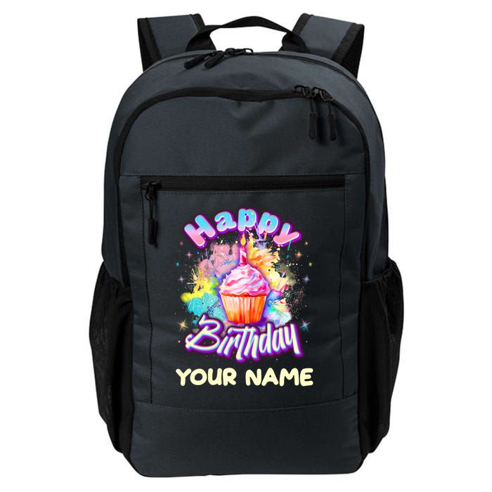 Cute Happy Birthday Graffiti Cupcake Personalized Custom Name Backpack