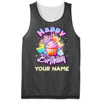 Cute Happy Birthday Graffiti Cupcake Personalized Custom Name Mesh Reversible Basketball Jersey Tank