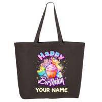 Cute Happy Birthday Graffiti Cupcake Personalized Custom Name 25L Jumbo Tote