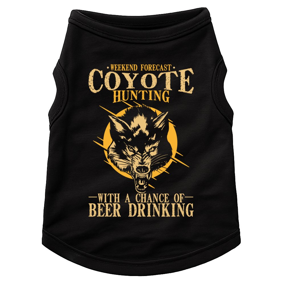 Coyote Hunting Beer Ing Gift Doggie Tank