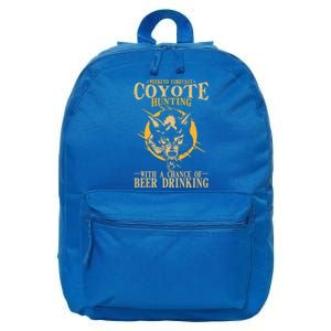 Coyote Hunting Beer Ing Gift 16 in Basic Backpack