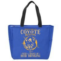 Coyote Hunting Beer Ing Gift Zip Tote Bag