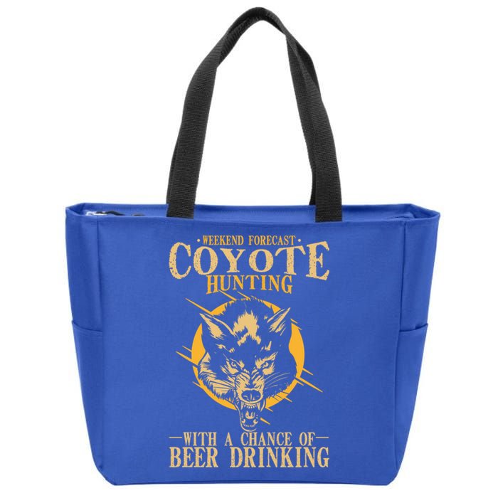 Coyote Hunting Beer Ing Gift Zip Tote Bag