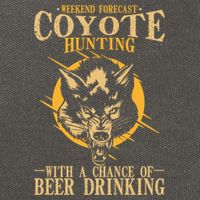 Coyote Hunting Beer Ing Gift Cotton Canvas Backpack