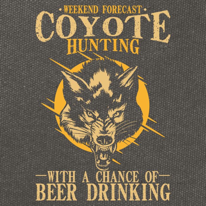 Coyote Hunting Beer Ing Gift Cotton Canvas Backpack