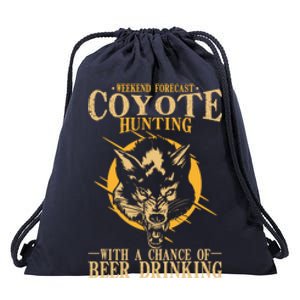 Coyote Hunting Beer Ing Gift Drawstring Bag