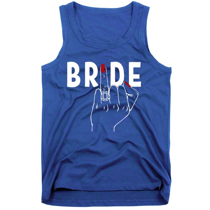 Cute Honeymoon Bachelorette Party Finger Ring Fiancè Bride Great Gift Tank Top