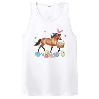 Cute Horse Bunny Ears Easter Eggs Basket Horse PosiCharge Competitor Tank