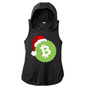 Christmas Hat Bitcoin Cash Funny Santa Hat Bitcoin Cash Funny Bitcoin Cash Ladies PosiCharge Tri-Blend Wicking Draft Hoodie Tank