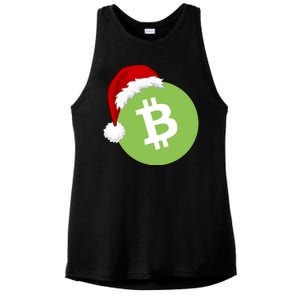 Christmas Hat Bitcoin Cash Funny Santa Hat Bitcoin Cash Funny Bitcoin Cash Ladies PosiCharge Tri-Blend Wicking Tank