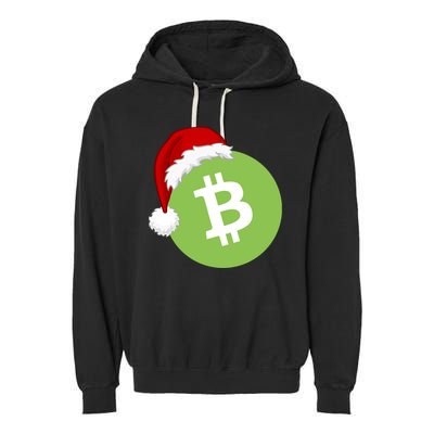 Christmas Hat Bitcoin Cash Funny Santa Hat Bitcoin Cash Funny Bitcoin Cash Garment-Dyed Fleece Hoodie