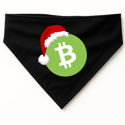 Christmas Hat Bitcoin Cash Funny Santa Hat Bitcoin Cash Funny Bitcoin Cash USA-Made Doggie Bandana