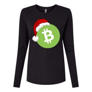 Christmas Hat Bitcoin Cash Funny Santa Hat Bitcoin Cash Funny Bitcoin Cash Womens Cotton Relaxed Long Sleeve T-Shirt