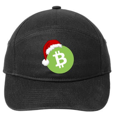 Christmas Hat Bitcoin Cash Funny Santa Hat Bitcoin Cash Funny Bitcoin Cash 7-Panel Snapback Hat