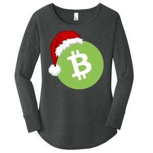 Christmas Hat Bitcoin Cash Funny Santa Hat Bitcoin Cash Funny Bitcoin Cash Women's Perfect Tri Tunic Long Sleeve Shirt