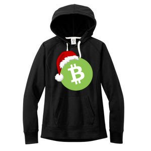 Christmas Hat Bitcoin Cash Funny Santa Hat Bitcoin Cash Funny Bitcoin Cash Women's Fleece Hoodie