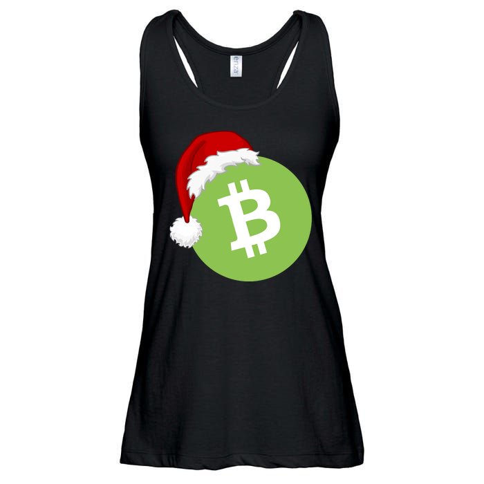 Christmas Hat Bitcoin Cash Funny Santa Hat Bitcoin Cash Funny Bitcoin Cash Ladies Essential Flowy Tank