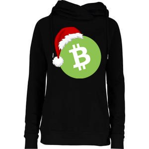 Christmas Hat Bitcoin Cash Funny Santa Hat Bitcoin Cash Funny Bitcoin Cash Womens Funnel Neck Pullover Hood