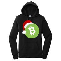 Christmas Hat Bitcoin Cash Funny Santa Hat Bitcoin Cash Funny Bitcoin Cash Women's Pullover Hoodie