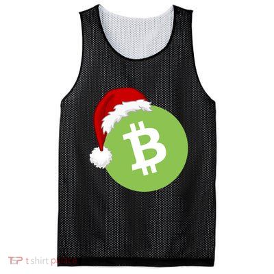Christmas Hat Bitcoin Cash Funny Santa Hat Bitcoin Cash Funny Bitcoin Cash Mesh Reversible Basketball Jersey Tank