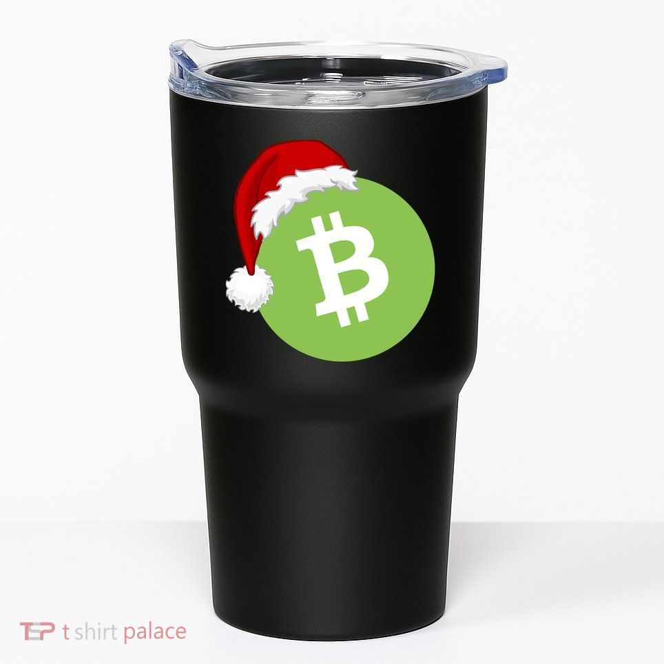 Christmas Hat Bitcoin Cash Funny Santa Hat Bitcoin Cash Funny Bitcoin Cash Tumbler