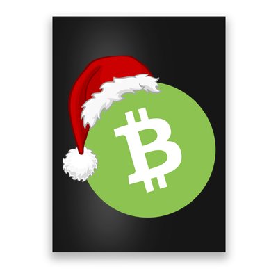 Christmas Hat Bitcoin Cash Funny Santa Hat Bitcoin Cash Funny Bitcoin Cash Poster