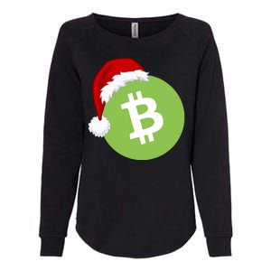 Christmas Hat Bitcoin Cash Funny Santa Hat Bitcoin Cash Funny Bitcoin Cash Womens California Wash Sweatshirt