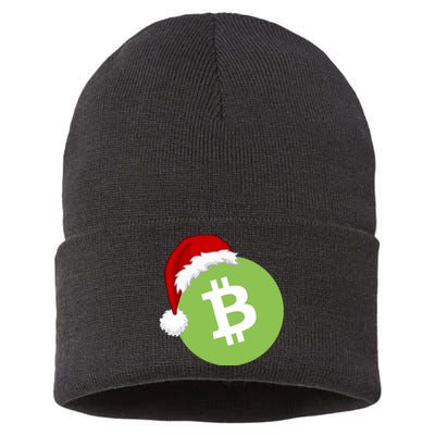 Christmas Hat Bitcoin Cash Funny Santa Hat Bitcoin Cash Funny Bitcoin Cash Sustainable Knit Beanie