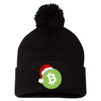 Christmas Hat Bitcoin Cash Funny Santa Hat Bitcoin Cash Funny Bitcoin Cash Pom Pom 12in Knit Beanie