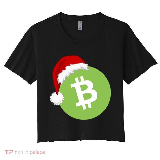 Christmas Hat Bitcoin Cash Funny Santa Hat Bitcoin Cash Funny Bitcoin Cash Crop Top