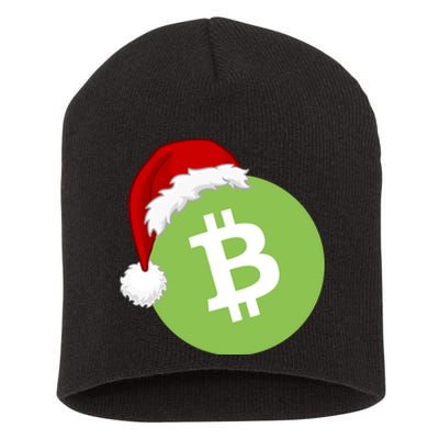 Christmas Hat Bitcoin Cash Funny Santa Hat Bitcoin Cash Funny Bitcoin Cash Short Acrylic Beanie