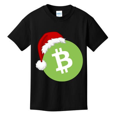 Christmas Hat Bitcoin Cash Funny Santa Hat Bitcoin Cash Funny Bitcoin Cash Kids T-Shirt