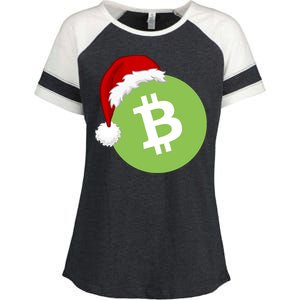 Christmas Hat Bitcoin Cash Funny Santa Hat Bitcoin Cash Funny Bitcoin Cash Enza Ladies Jersey Colorblock Tee