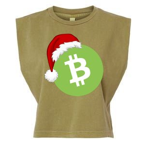 Christmas Hat Bitcoin Cash Funny Santa Hat Bitcoin Cash Funny Bitcoin Cash Garment-Dyed Women's Muscle Tee