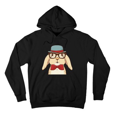 Cute Hipster Bunny Funny Retro Lovers Hoodie