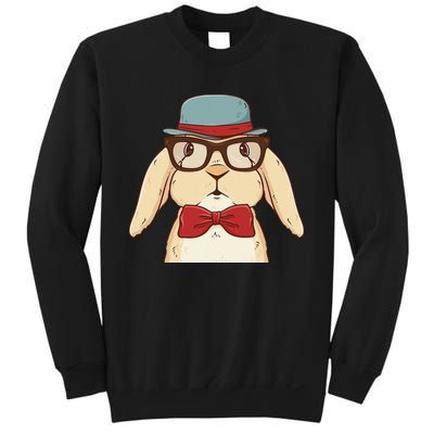 Cute Hipster Bunny Funny Retro Lovers Sweatshirt