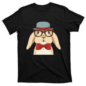 Cute Hipster Bunny Funny Retro Lovers T-Shirt