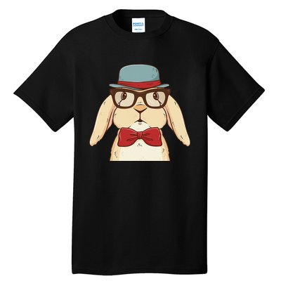 Cute Hipster Bunny Funny Retro Lovers Tall T-Shirt